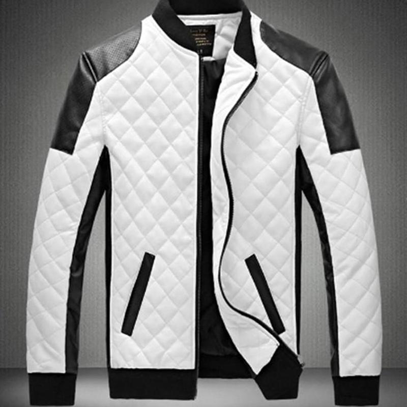 white color leather jacket