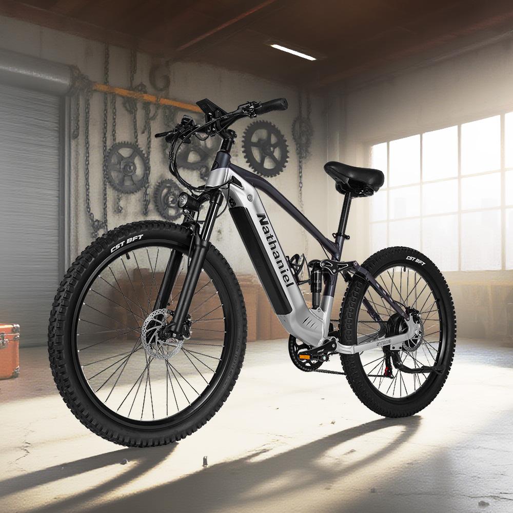 Nathaniel SYR03 Bicicletta elettrica 27.5" 48V1000W Bicicletta elettrica a pedalata assistita per adulti batterie al litio staccabili ad alta capacità Ebike