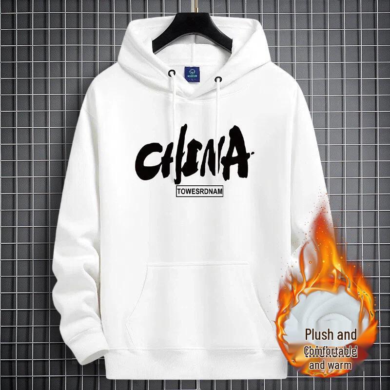 Men's Thickened Velvet Hoodie - Heavyweight Autumn/Winter Style, Warm Youth Trend, Couple Jacket