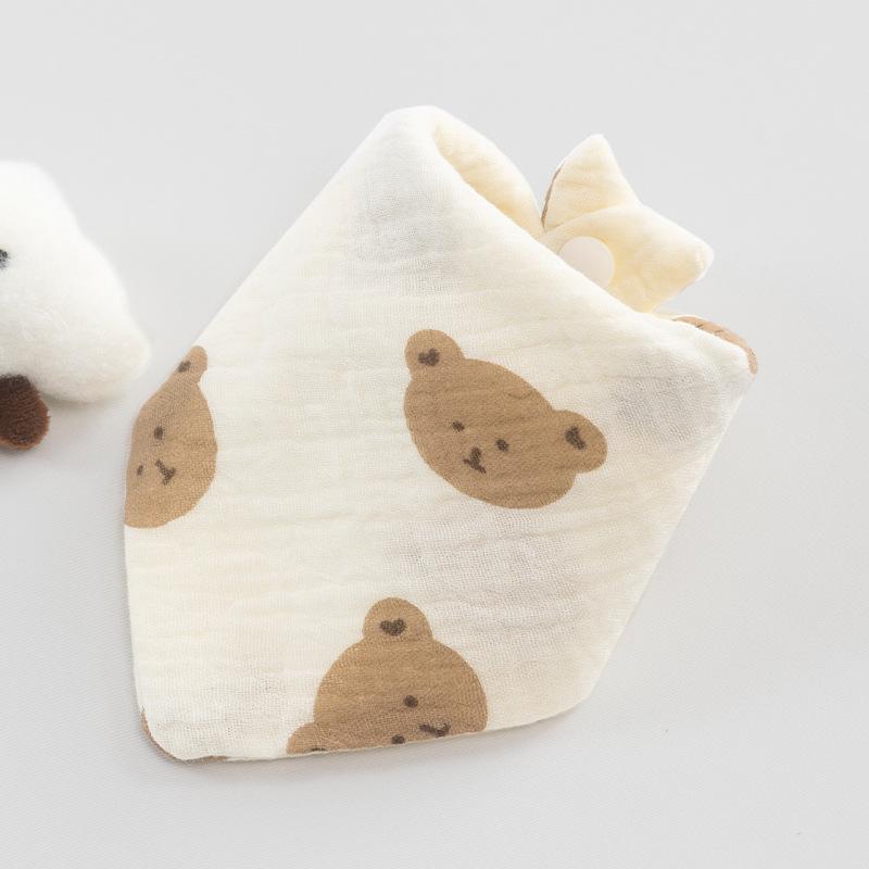 

Pure Cotton Adjustable Baby Bib - 360° Anti-Spit-Up Triangle Scarf