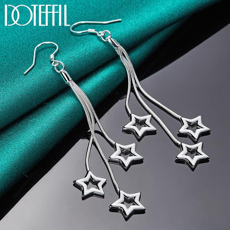 925 Sterling Silver Star Shaped Pendant Fashion Jewelry