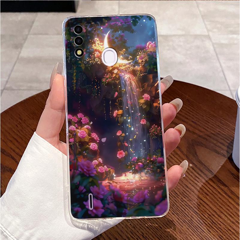 Case for ITEL P37 / Vision 2s Cover Clear Soft Silicone Love Heart Rabbit Phone Casing for itel P37 Vision2s P651L P651W Shell