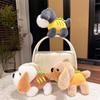 Sausage Dog Plush Doll Keychain Cute Dachshund Backpack Pendant Soft Toy Bag Charm for Kids Girls Gift Decor