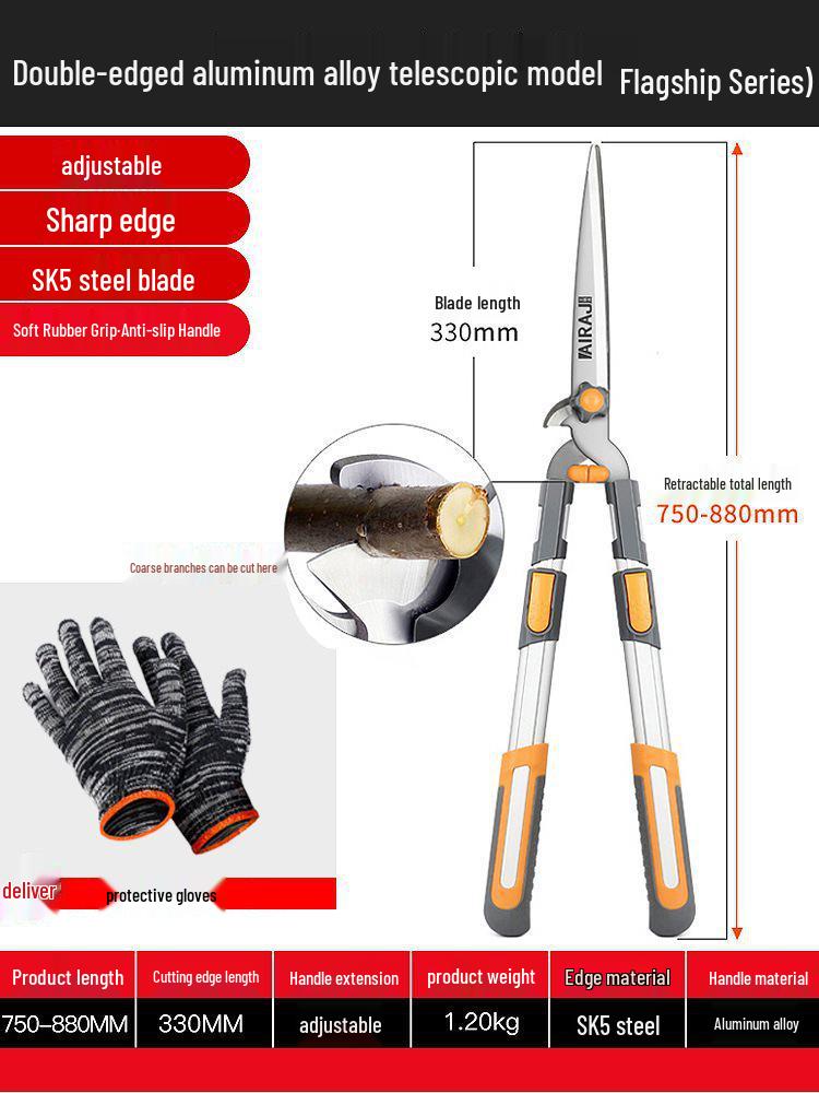 German Garden Pruning Shears - Ideal for Fruit Trees, Flowers, Hedges, and Branches