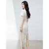 Women's Elegant New Chinese Style V-Neck Jacquard Midi Dress