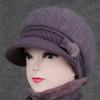 Hat Female God Mother Knitted Wool Hat Grandma Piled Thick Warm Elderly Cold Cotton Hat