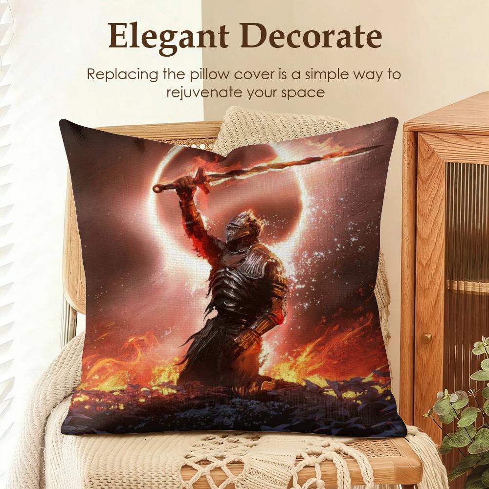 

Game DDark SSouls Cushion Cover Natural Linen Organic Fabric DoubleSided Printing Sofa Home Decor Gift Pillow Case 30x30cm