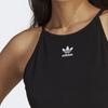 Adidas Originals Trefoil Striped Logo Print Bodycon Cami Dress Women Dress Black IB7401