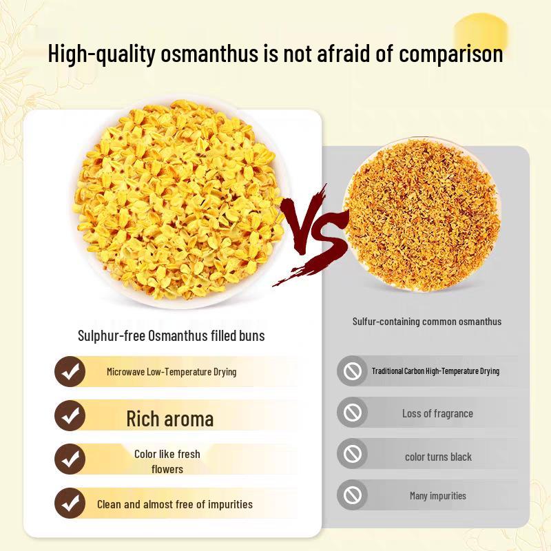 Osmanthus Tea Bags: Edible, Dried, Sulfur-Free, Individually Packaged for Brewing