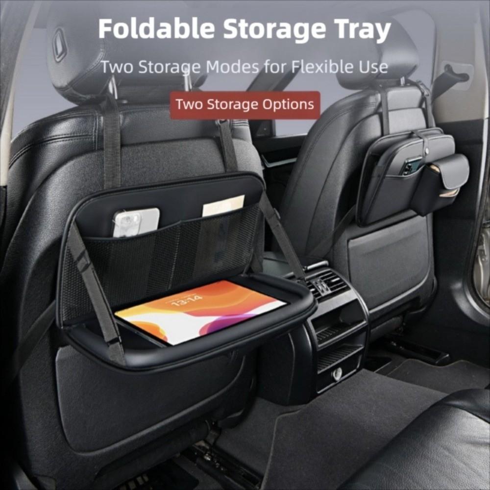 Food Tray Foldable Car Backseat Table Large Capacity Car Work Dining Table  Car interior