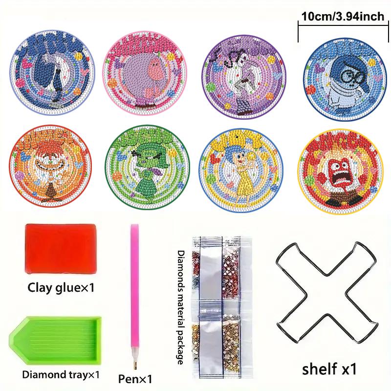 

8 шт./набор Подставки для алмазной живописи «Сделай сам» с подставкой, Нескользящие деревянные подставки для капель, Подставки для алмазной живописи из хрустальных страз для взрослых