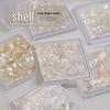 Seashell Nail Art: Crushed Flakes, Colored Shards, Powder & Irregular Boxed Pieces