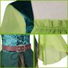 Costume da Elfo Fata per Donna Abito Medievale Verde con Ali Cintura Outfit Cosplay di Halloween Abito da Festa Fata