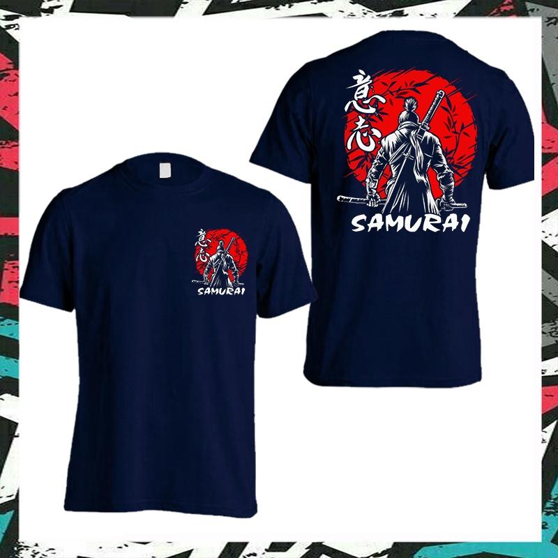 JAPONIA SAMURAI 1 Tricou de Bumbac Tricou Tricou Streetwear Bărbați Femei Unisex Baju Lelaki Wanita Perempuan
