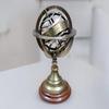 Brass Armillary Sphere On Elegant Wooden Base Décor Accent for Your Home Décor