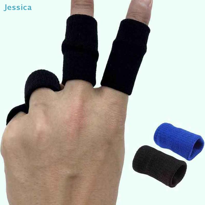 Finger Protective Sleeves for Sports - Breathable Elastic Finger Protectors for Basketball, Volleyball, Gym Workouts