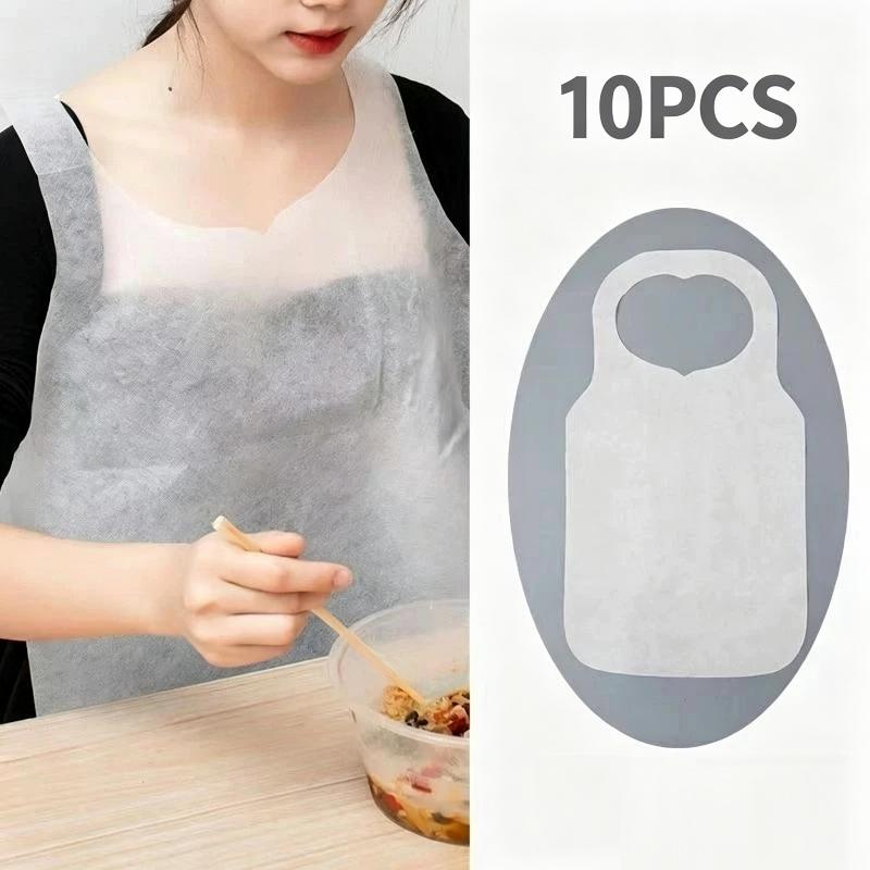 10/30Pcs Anti-fouling Disposable Bibs Oil-proof Waterproof Non-woven Aprons Easy to Use for Hotpot Cooking Baking