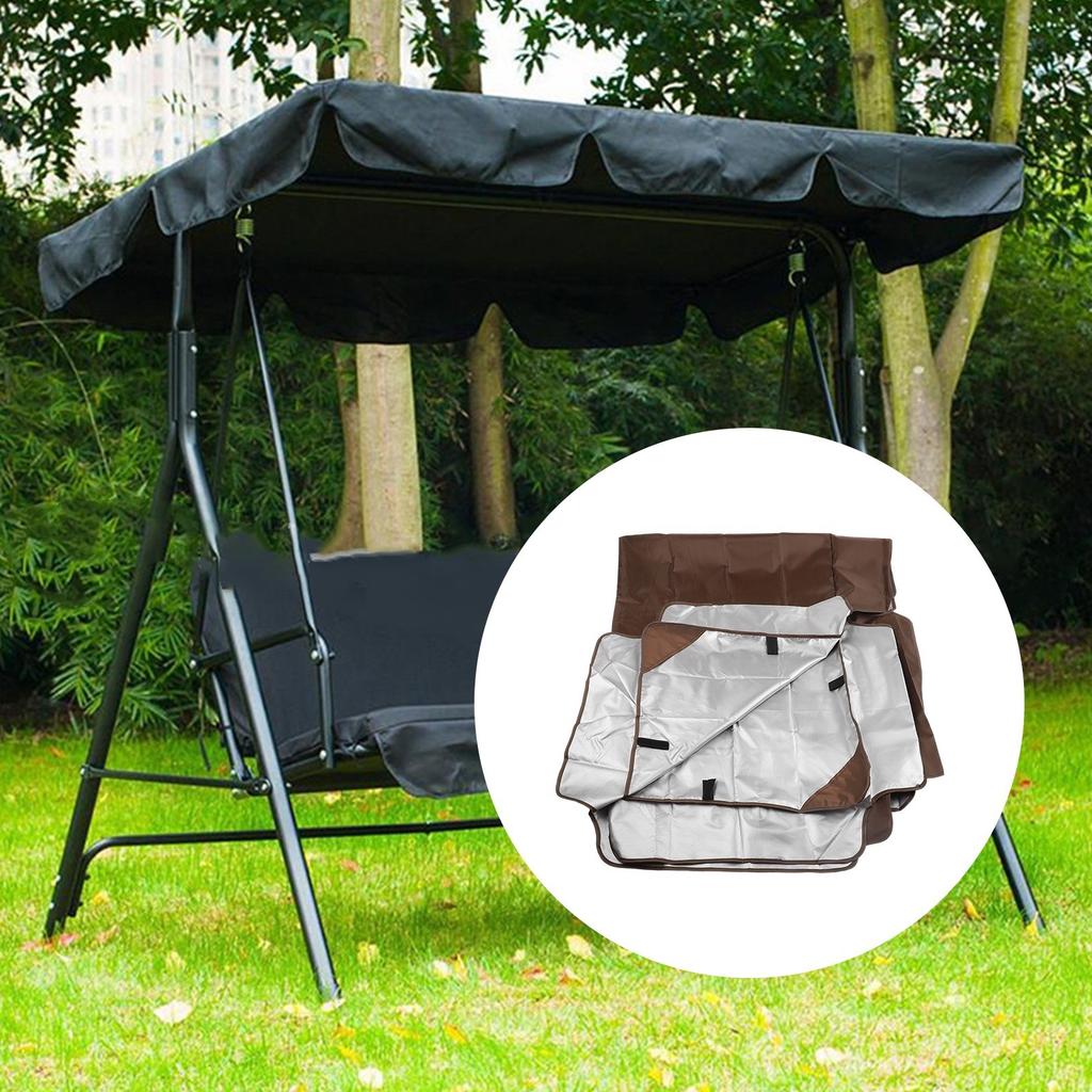 Waterproof Canopy Replacement Top Cover for Garden Swings 164x114x15cm