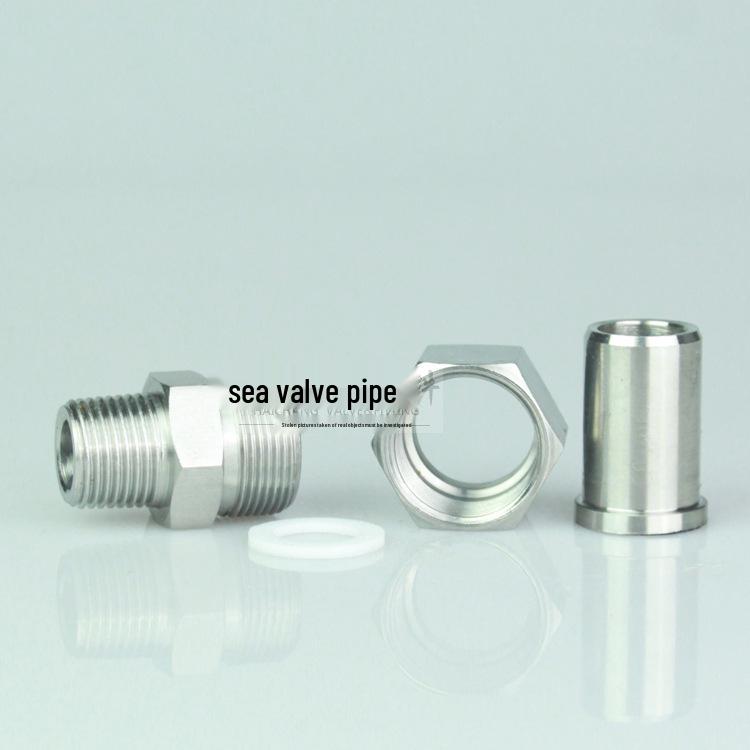 304 Stainless Steel Welded Straight-Through Connector with External Thread Union To Welding Head