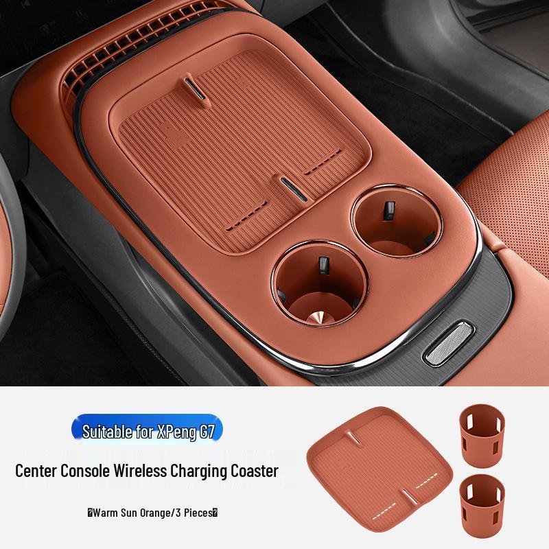 XPeng G7 Wireless Charger & Cup Holder Console Upgrade