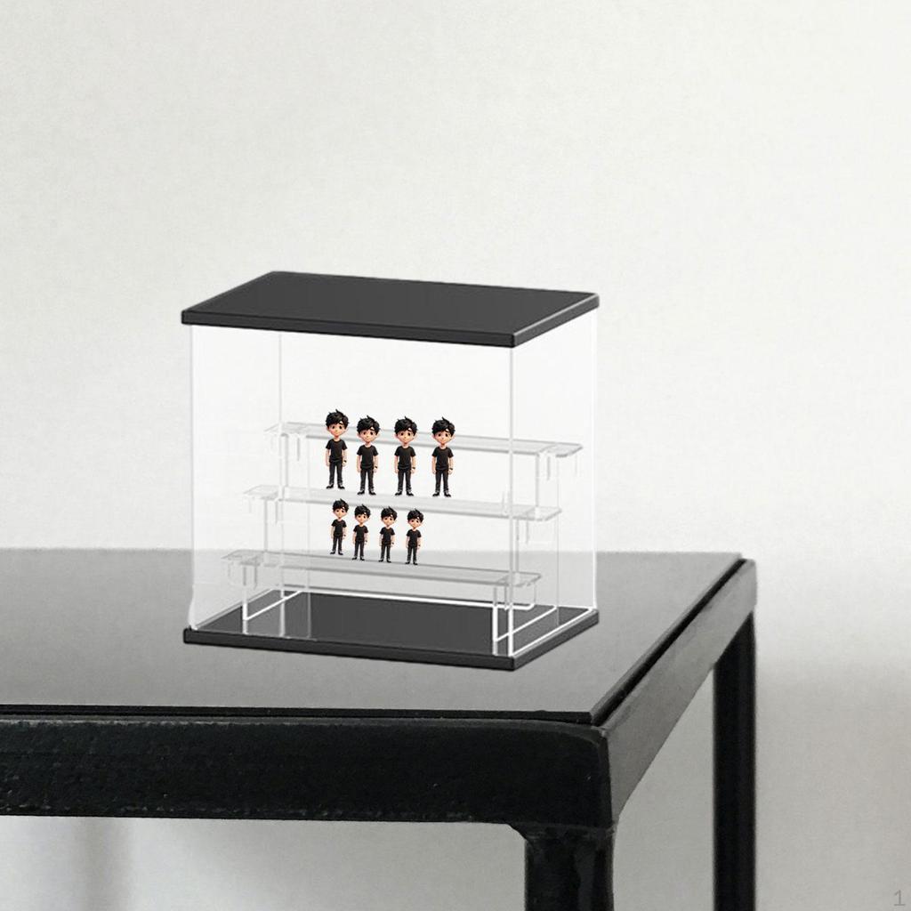 Acrylic Case for Displaying Miniature Models and Figurines, Storage Solution Home Desk