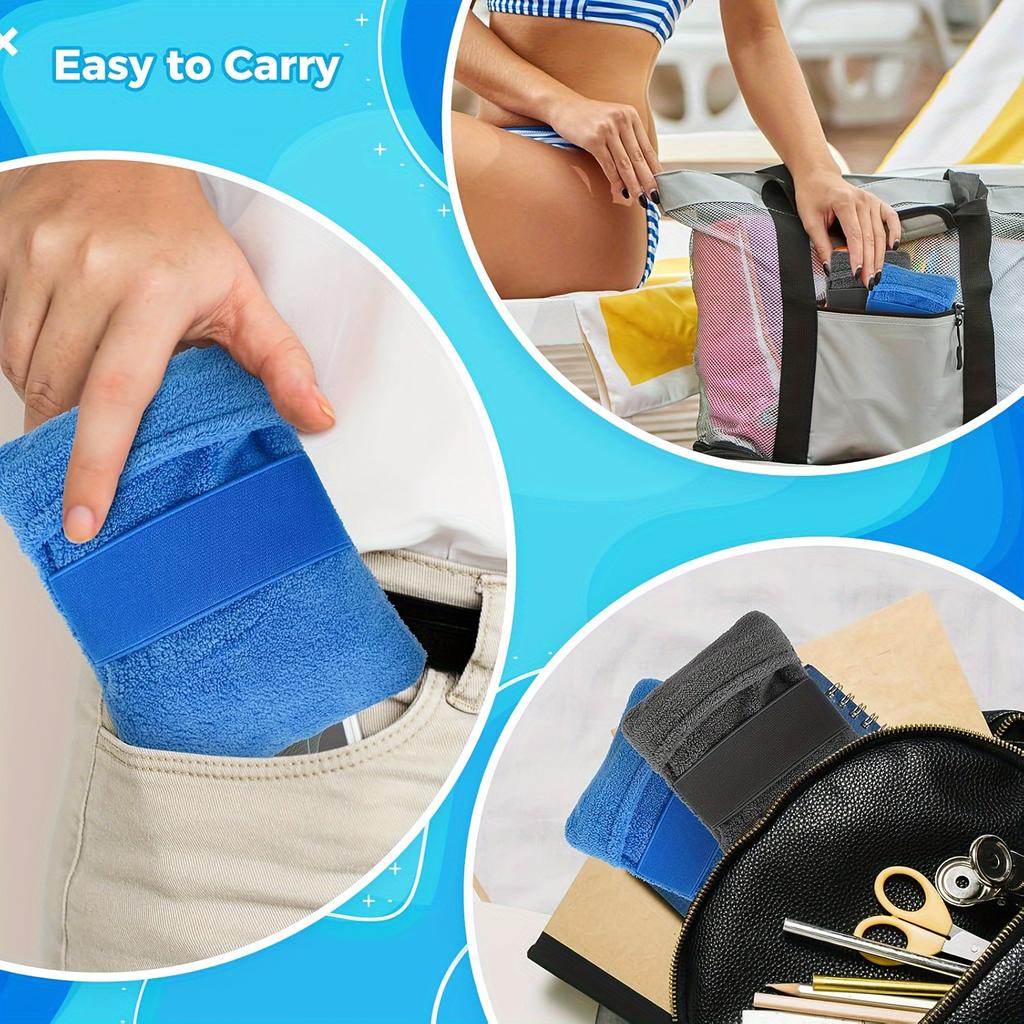 Beach Sand Removal Gloves - Modern Geometric Coral Fleece, Lightweight & Hand-Washable for Outdoor Seaside Use, Sand Proof Beach Towel