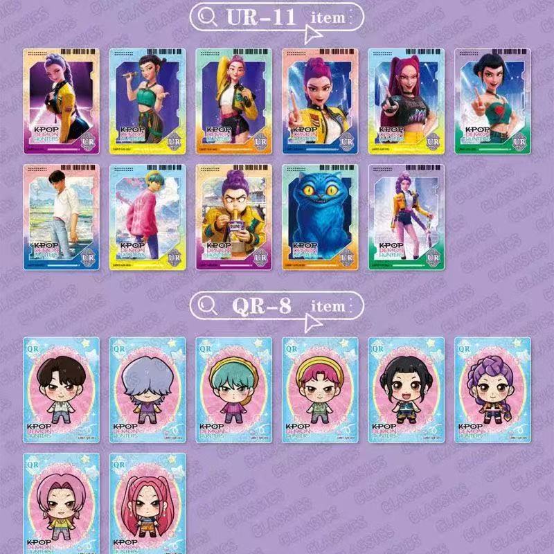 Cacciatori di demoni Kpop Carta da collezione Carta laser, bustina di carte carta da collezione scatola cieca