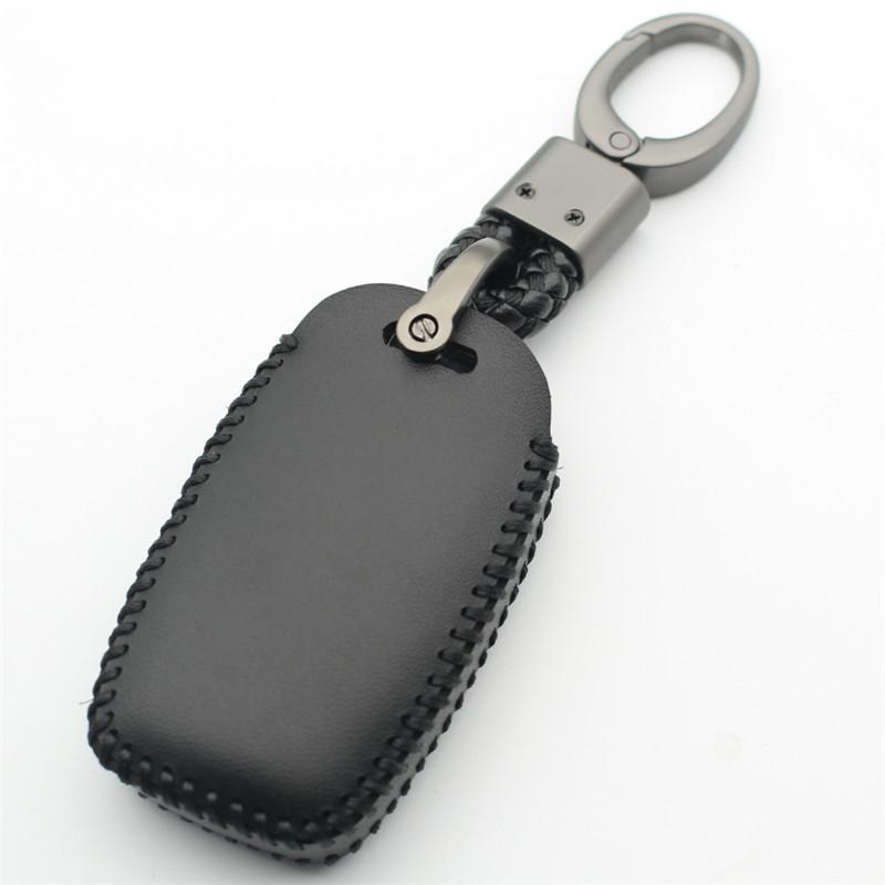 FLYBETTER Genuine Leather 6Button Smart Key Case Cover For Kia Sedona/Grand/Carnival/Sorento L580