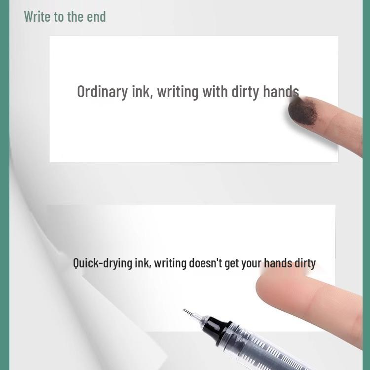 Teacher's Office Signature Quick-Dry Rollerball Pen - Black & Red for Students & Exams