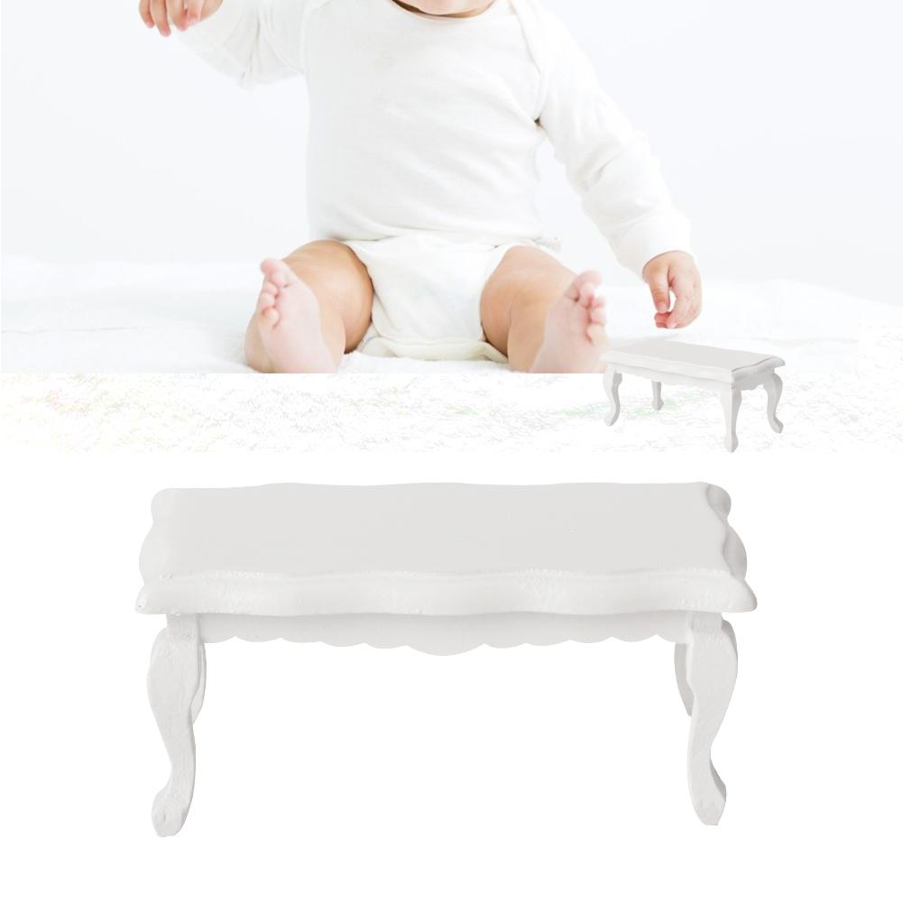 Miniature End Table Model Furniture for 1Celsius12 Doll House Accessories (White)