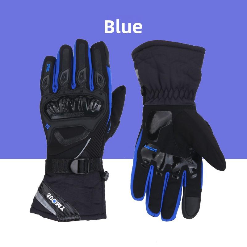 Motorcycle Waterproof Warm Winter Riding Gloves Locomotive Rider Anti-drop Off-road Thickened Long Gloves Men