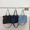 Velkokapacitní džínová crossbody taška na zip, jednobarevná, všestranná, módní, měkká, jednoduchá, trendy, taška přes rameno