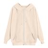 Women's Hooded Sweatshirts Autumn New Lazy Style Casual Loose Zipper Women's Sweatshirts Jackets Fashion Solid Color Streetwear Female Hooded Coats