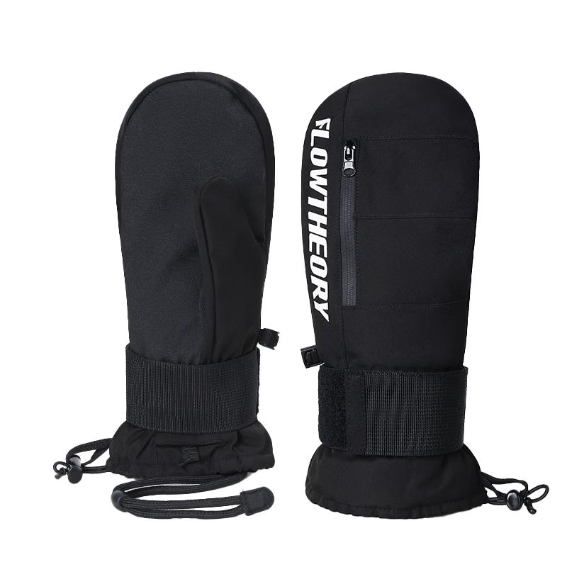 Flow Theory Unisex Technical Ski Mittens with Wrist Guard L