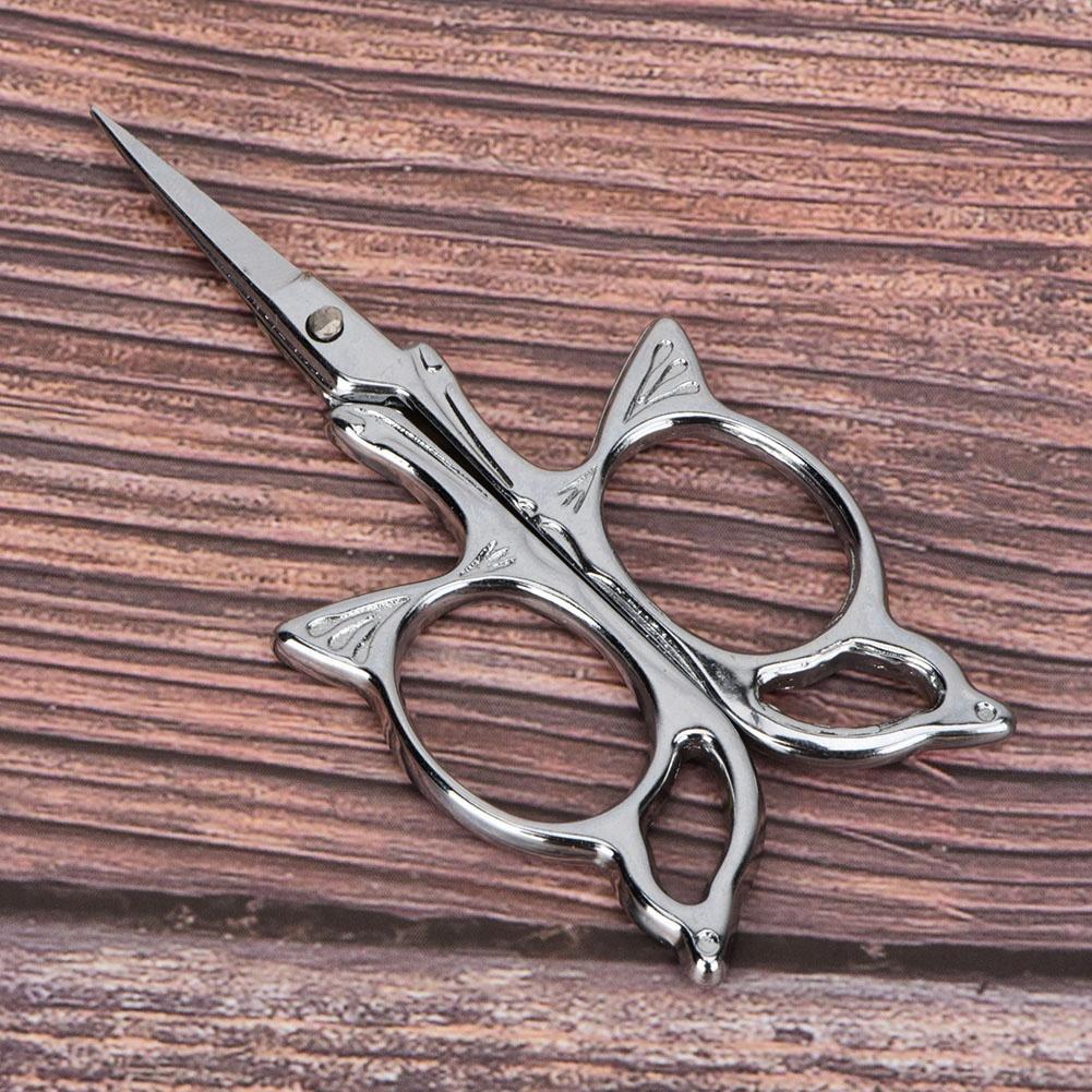 1pc Antique   Stainless Steel Tailor Scissors Household   Sewing Accessories (Gold)