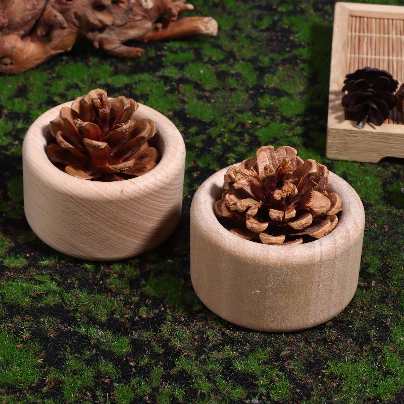 Creative Pine Cone Wood Essential Oil Diffuser Long-Lasting Floral Wooden Essential Oil Diffuser Home Office Car Oil Diffuser