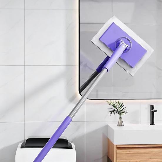 Mop plat mic Mop cu față de prosop Mop ușor Sistem cu clips Schimbare ușoară a pad-ului Mop pentru podea bucătărie baie