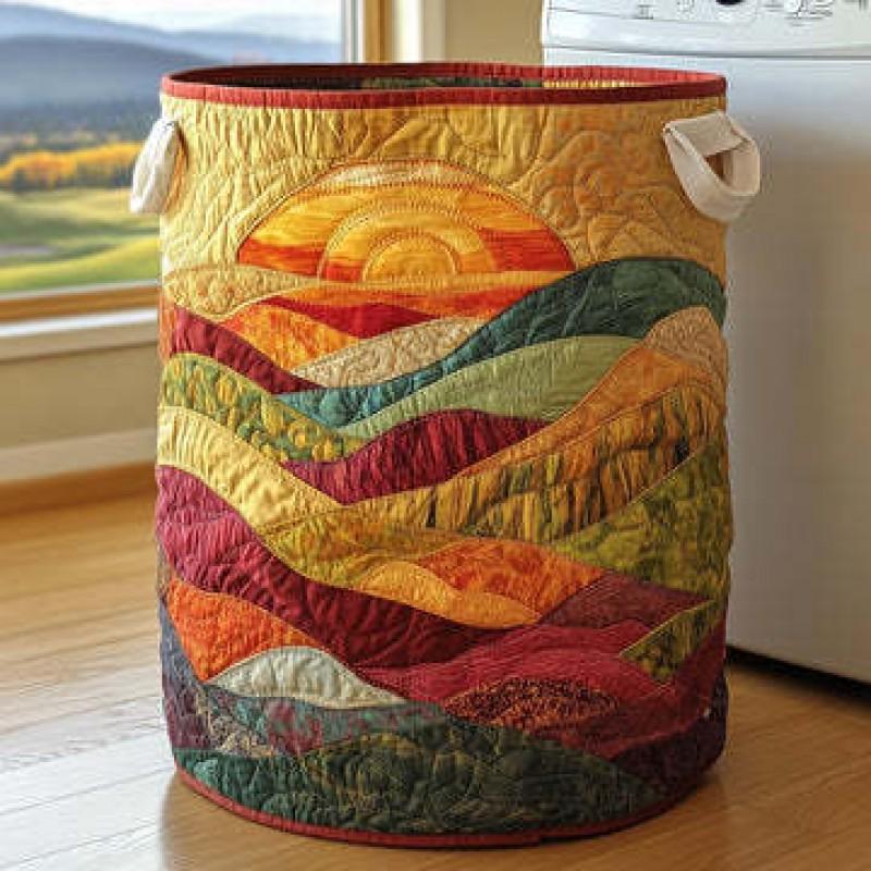 Quilted Laundry Basket Storage Organizer Dirty Clothes Home Closet Organization