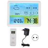 LCD Weather Forecast Indoor Outdoor Thermometer with RCC Receiving Function 100?240VUS Plug