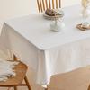 Pure White Linen Cotton Tablecloth Nordic INS Style Fabric Photo Backdrop for Picnic Dorm Dessert Table Cloth Home Decoration