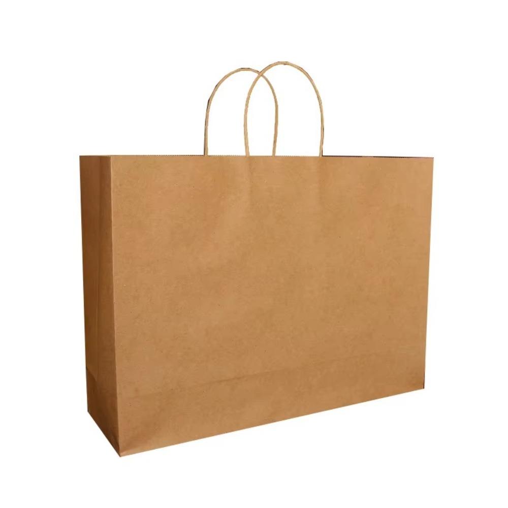

5 шт. 32 см x 26 см подарункові пакети з ручкою Сумки для покупок Новий цукерковий мішок для вечірок коричневий