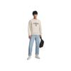 Calvin Klein Fashion Color Block Letter Cotton Crew Neck Sweatshirt Men sweatshirt Off-White J323921