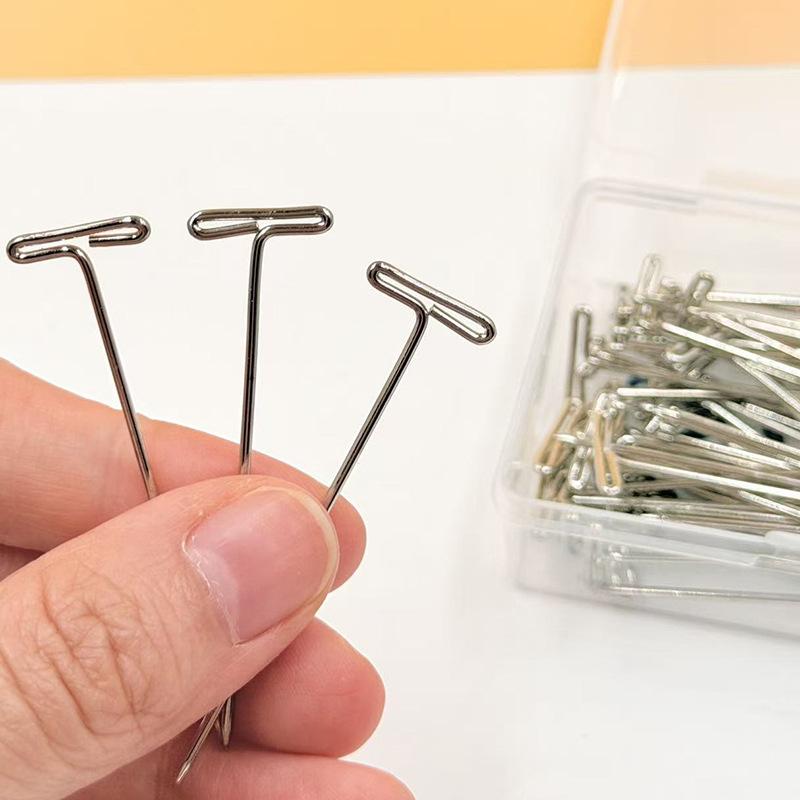 Diy Wig Securing Pins, T-Shaped Pins, Suitable For Knitting, Wigs, Sewing And Office Wall Decoration - 50-Piece Pack