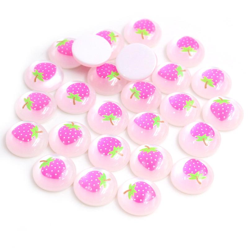 New Fashion 40pcs 12mm Mix Colors Stylish Color Half Ball Flat Back Resin Cabochons Cameo DIY Jewelry Making Accessories