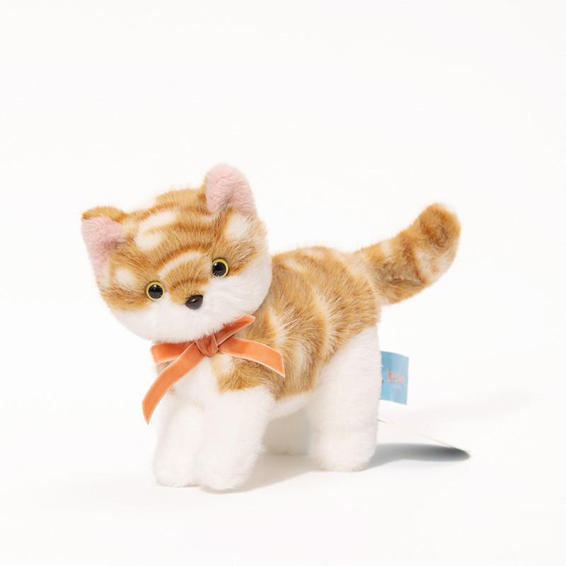 Bow Standing Adorable Cat Plush Toy For Children Birthday Present And Collection
