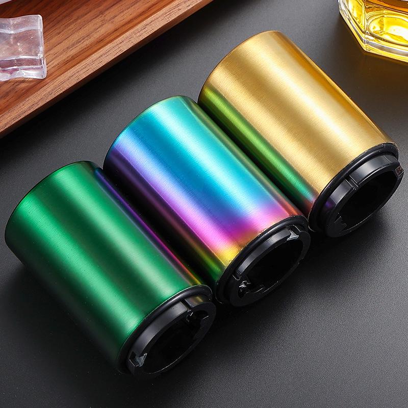 Automatic Stainless Steel Beer Bottle Opener - Press-Type Personalized Corkscrew Gift