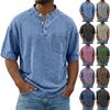 Men's Collar Short-Sleeve Slim Fit Pullover Casual Top