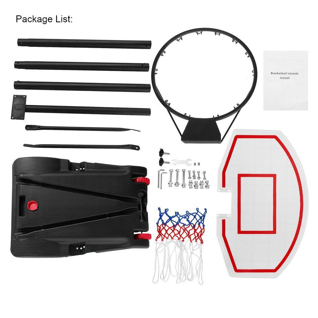 Adults Kids Indoor Mobile Basketball Stand Hoop Outdoor Sports Adjustable Shooting Rack Basket Rim Backboard Gear