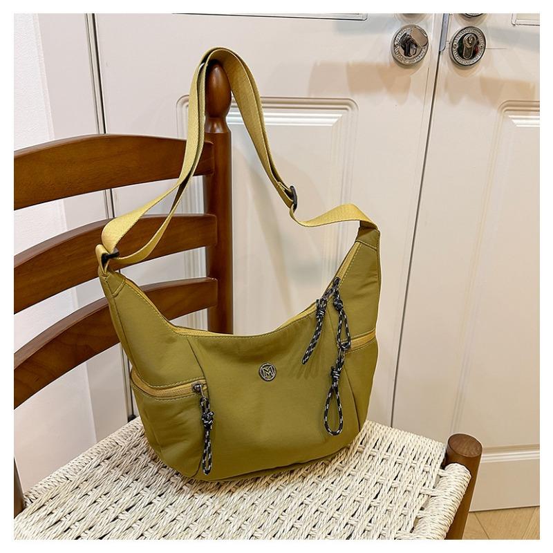 Large Capacity Simple Casual Women's Canvas Bag Lazy Solid Color Dumpling Bag Versatile Fashion Women's Shoulder Oblique Span Bag