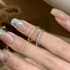 925 Sterling Zilver Vergulde Ring voor Vrouwen, Verloop Cubic Zirconia Fijne Minimalistische Dagelijkse Sieraden Cadeau